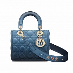 Small Lady D My ABCD Cannage Lambskin Bag Blue Gradient IDR 28,000,000