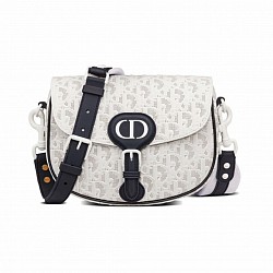 Medium D Bobby Bag Perforated D Oblige Calfskin White IDR 13,000,000