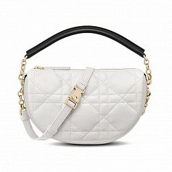 Small D Vibe Hobo Bag Cannage Lambskin White IDR 12,000,000