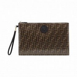 Flat Pouch Large FF Logo Jacquard Brown IDR 1,400,000
